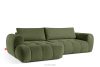 LIRA Pravá rohová pohovka a puf z látky boucle olivová olivová - obrázok 7