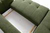 LIRA Pravá rohová pohovka a puf z látky boucle olivová olivová - obrázok 17