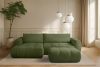 LIRA Pravá rohová pohovka a puf z látky boucle olivová olivová - obrázok 26
