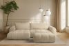 LIRA Pravá rohová pohovka a puf z látky boucle svetlo béžová svetlo béžová - obrázok 26