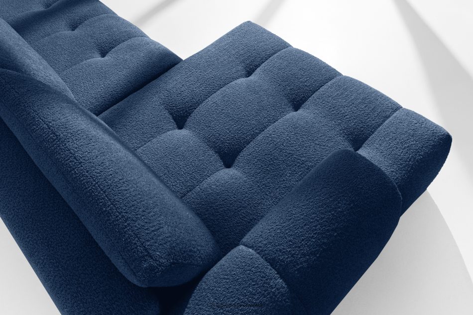 LIRA Pravá rohová pohovka a puf z látky boucle námornícka modrá tmavomodrá - obrázok 11