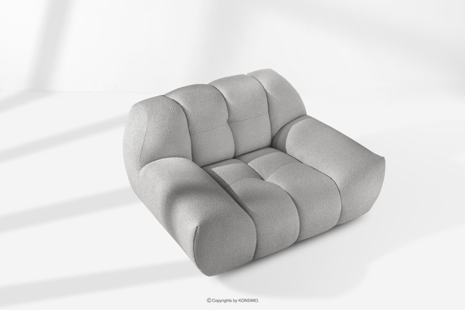 VENA Moderné prešívané kreslo svetlosivé svetlosivá - obrázok 12