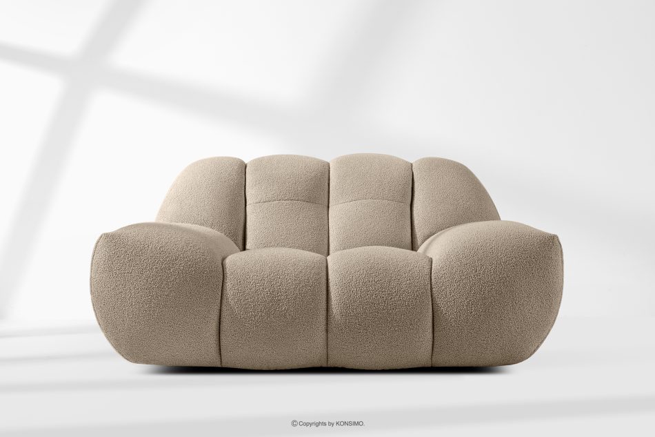 VENA Moderné prešívané kreslo béžová béžová - obrázok 1