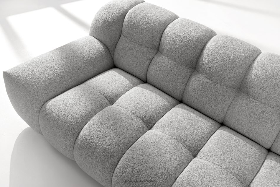 VENA Moderná štýlová prešívaná dvojmiestna pohovka svetlosivá svetlosivá - obrázok 5