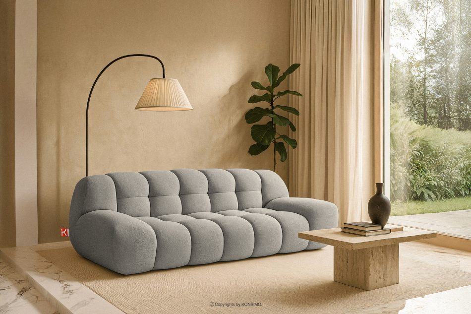 VENA Moderná štýlová prešívaná dvojmiestna pohovka svetlosivá svetlosivá - obrázok 15