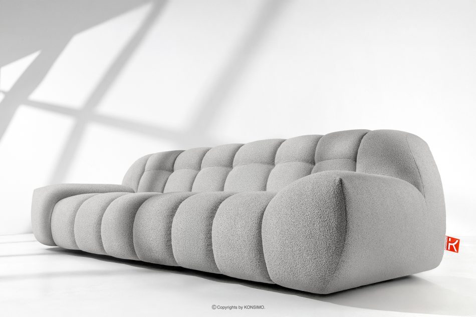 VENA Trojmiestna dvojsedadlová pohovka v modernom štýle svetlosivá svetlosivá - obrázok 12