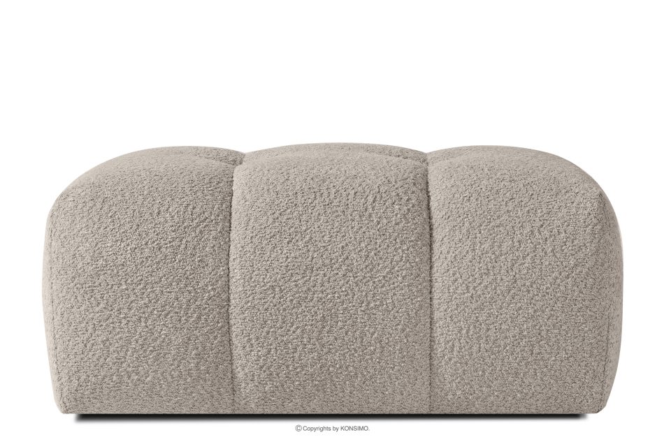 RAVIA japandi prošívaný pouffe šedý šedá - obrázok 0