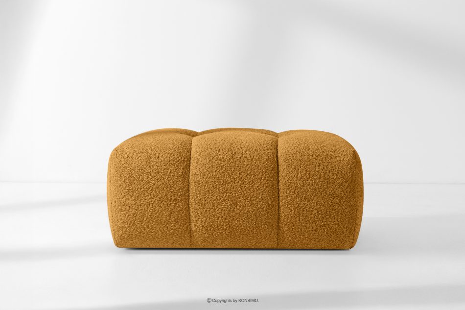 RAVIA Japandi prošívaný pouffe medový medová - obrázok 1