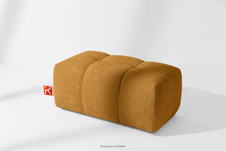 RAVIA Japandi prošívaný pouffe medový medová - obrázok 4