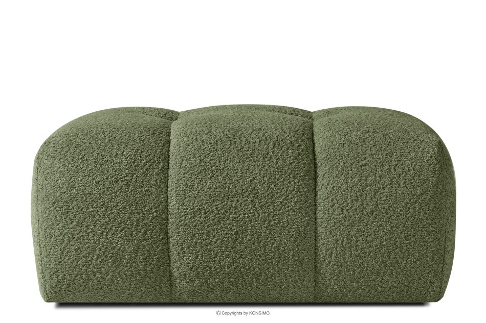 RAVIA japandi prošívaný pouffe olivový olivová - obrázok 0