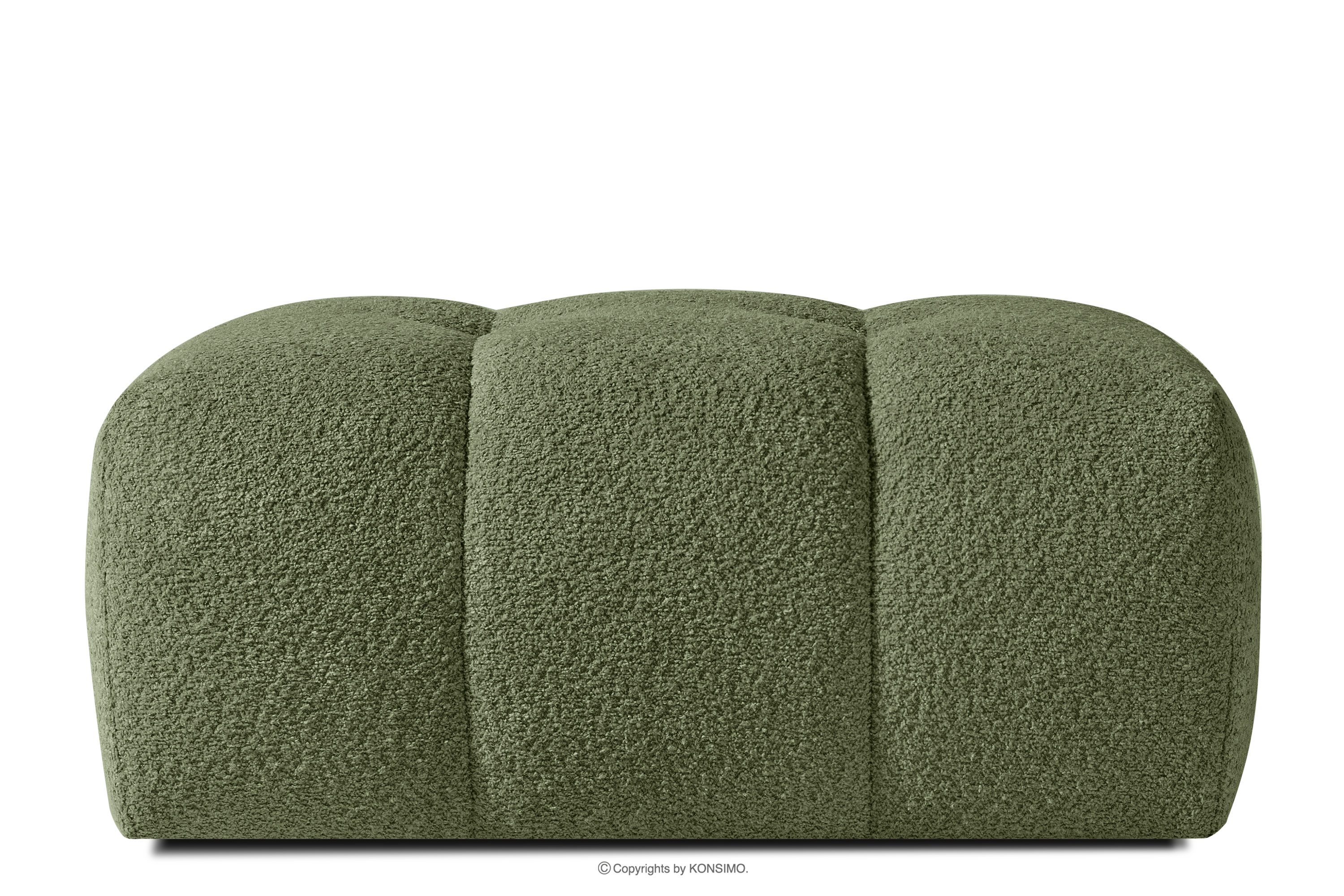 japandi prošívaný pouffe olivový