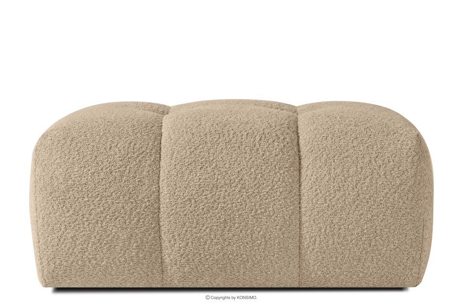 RAVIA japandi boucle prošívaný puf béžový béžová - obrázok 0