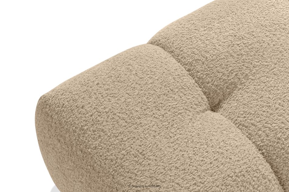 RAVIA japandi boucle prošívaný puf béžový béžová - obrázok 3