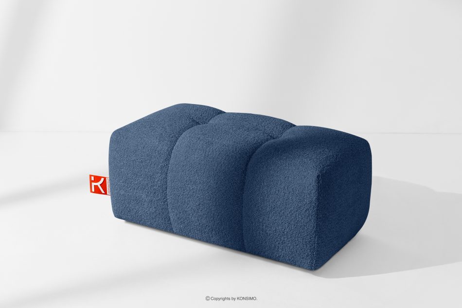 RAVIA japandi boucle prošívaný pudr námořnická modř tmavě modrá - obrázok 4