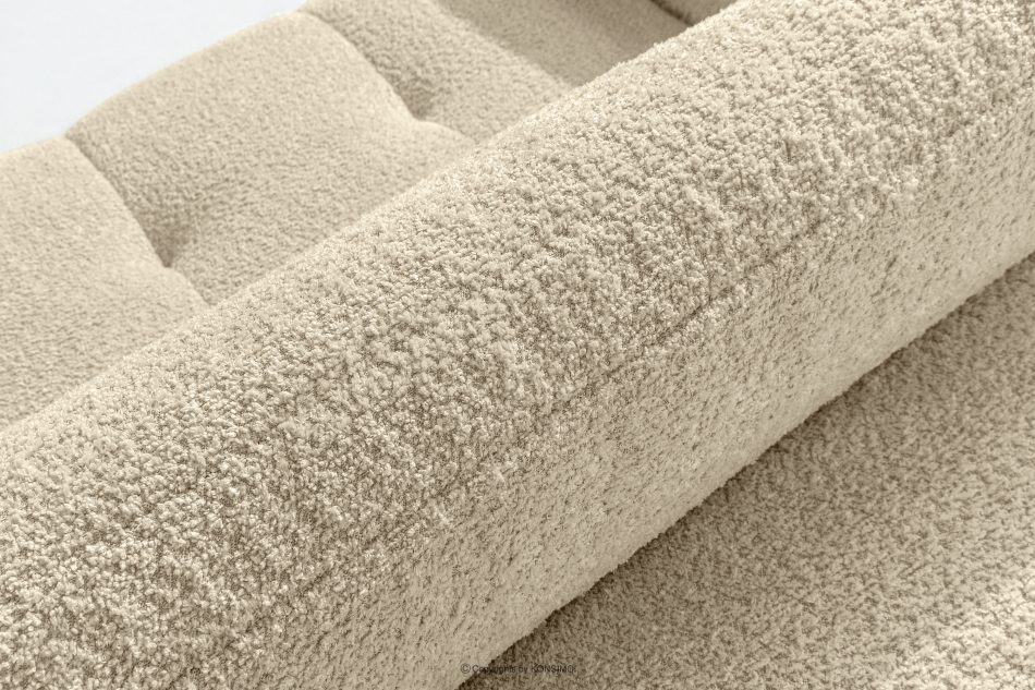 RAVIA japandi boucle prošívaný rohový puf pravý světle béžový světle béžová - obrázok 11