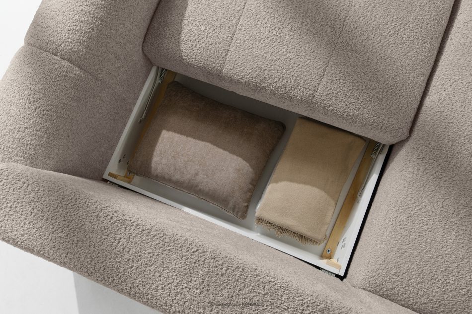 RAVIA Rohová pohovka s japandim prošíváním ve stylu boucle vlevo šedá šedá - obrázok 14