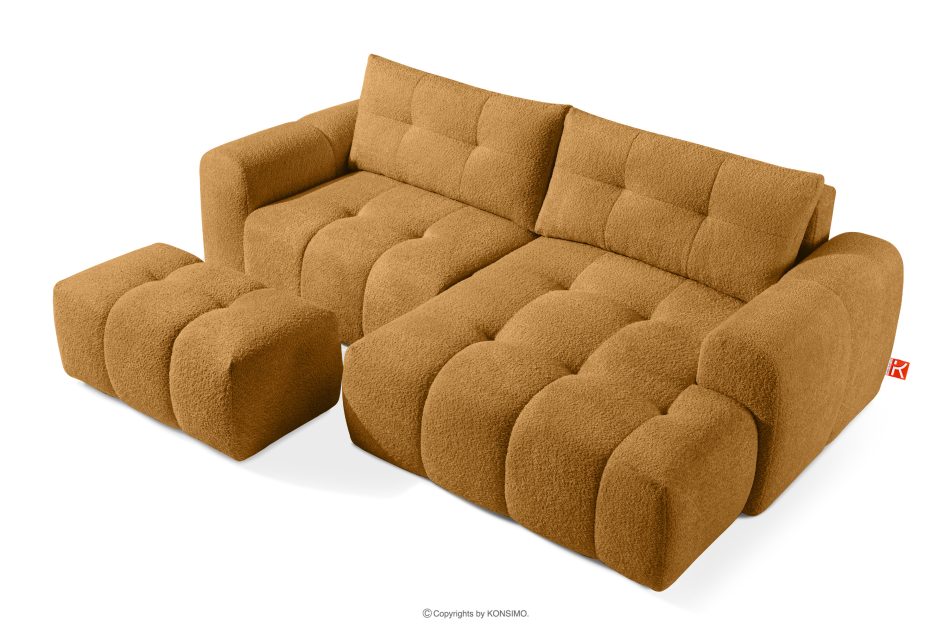 RAVIA Japandi obývací souprava ve stylu boucle medová medová - obrázok 2