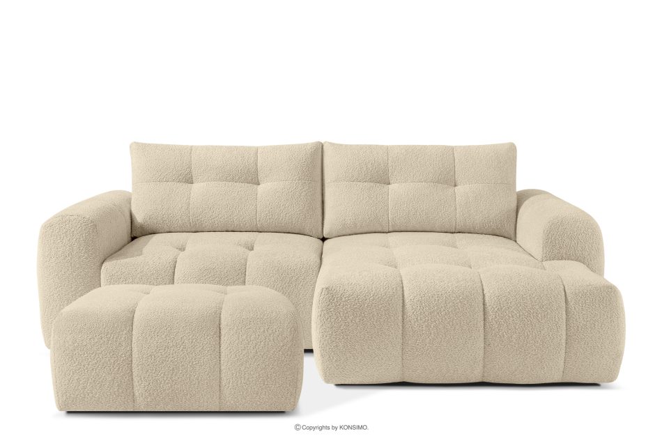 RAVIA Sedací souprava v japandi boucle stylu světle béžová světle béžová - obrázok 0