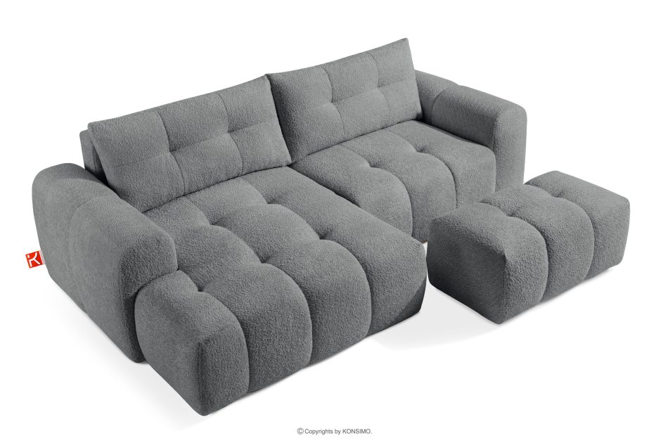 RAVIA Japandi souprava boucle lounge suite tmavě šedá tmavě šedá - obrázok 2