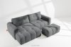 RAVIA Japandi souprava boucle lounge suite tmavě šedá tmavě šedá - obrázok 2