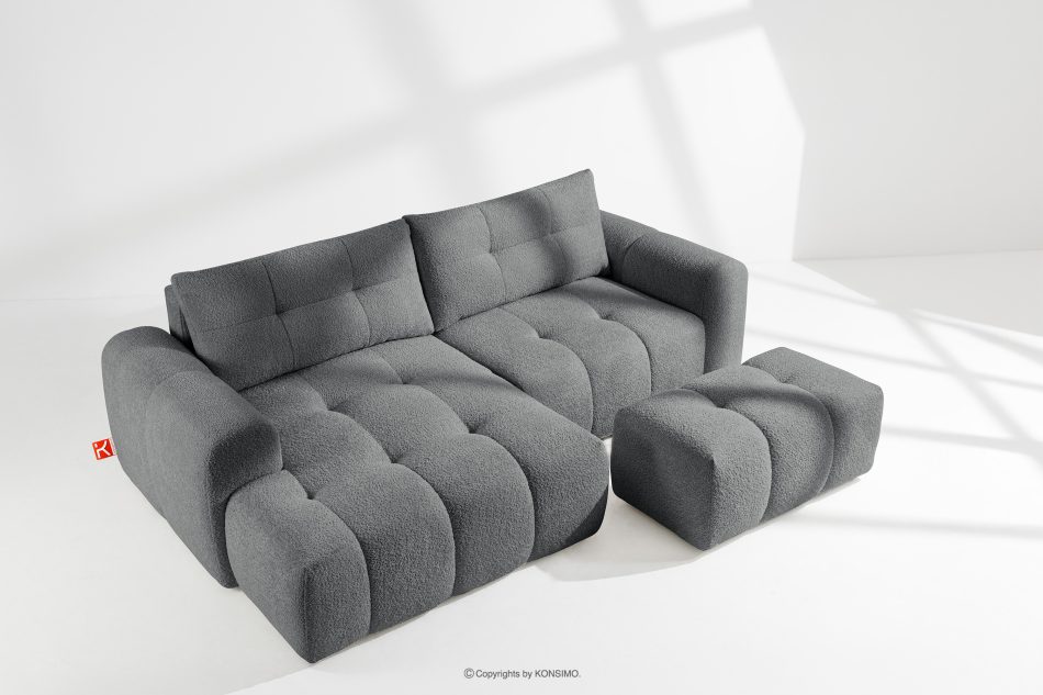 RAVIA Japandi souprava boucle lounge suite tmavě šedá tmavě šedá - obrázok 1