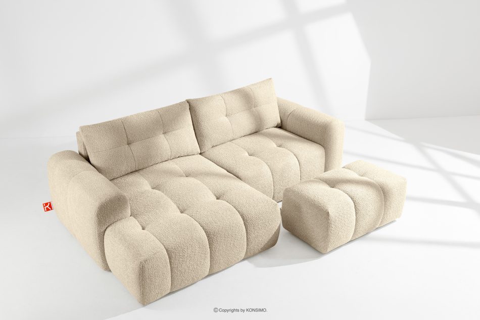 RAVIA Japandi obývací souprava ve stylu boucle světle béžová světle béžová - obrázok 1