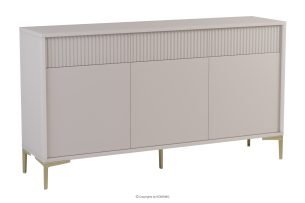 LOMER, https://konsimo.sk/kolekcie/lomer/ Moderná béžová lamelová komoda krémová - obrázok