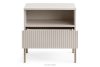 FONTE Krémový nočný stolík s lamelami na vysokých nožičkách krémový - obrázok 4
