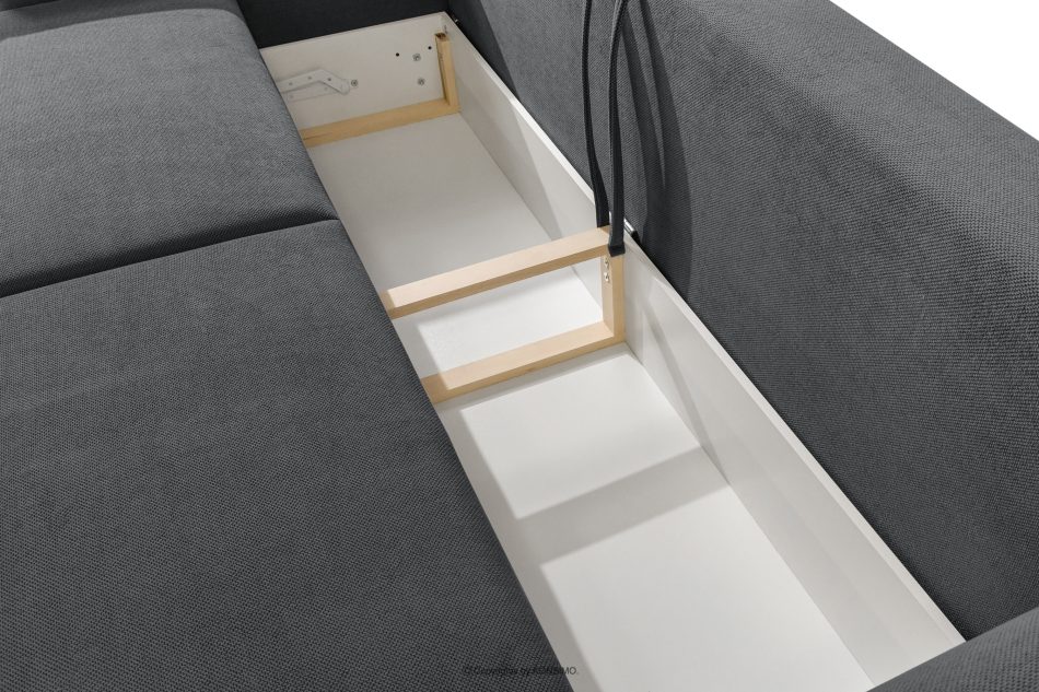 LAVIS Moderná pohovka s úložným priestorom na posteľnú bielizeň v grafitovej farbe grafitová - obrázok 10