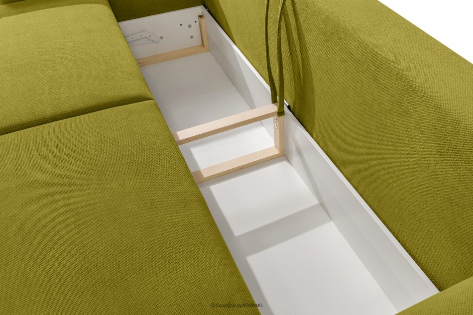 LAVIS Moderná pohovka s úložným priestorom na posteľnú bielizeň v olivovej farbe olivová - obrázok 10