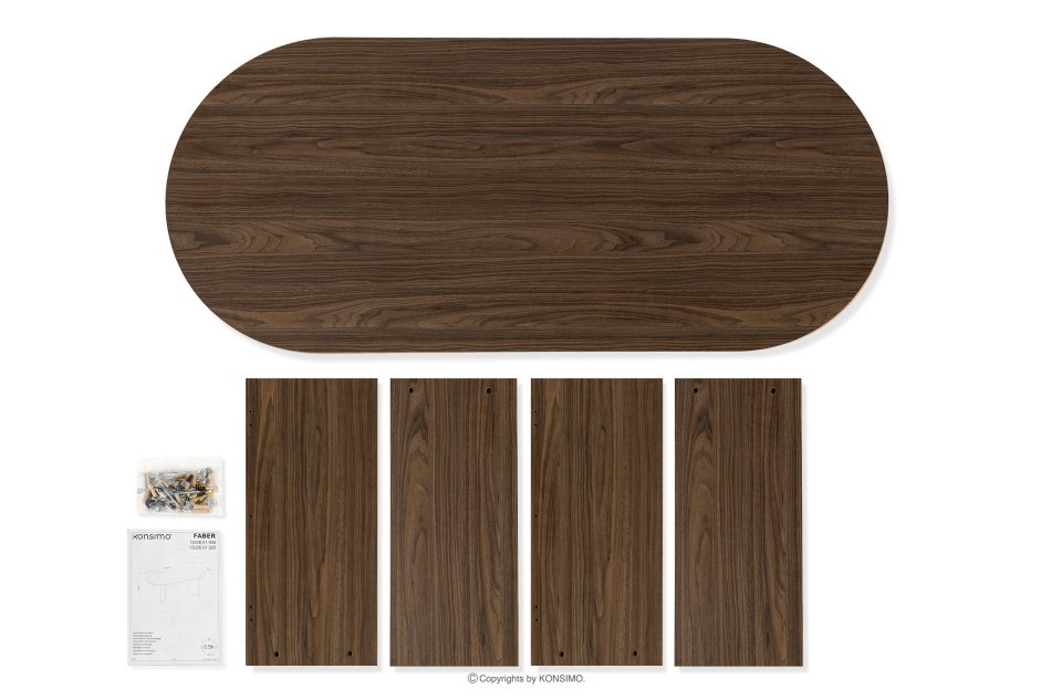 FABER Jedálenský stôl v modernom štýle tmavý orech tmavý orech - obrázok 9