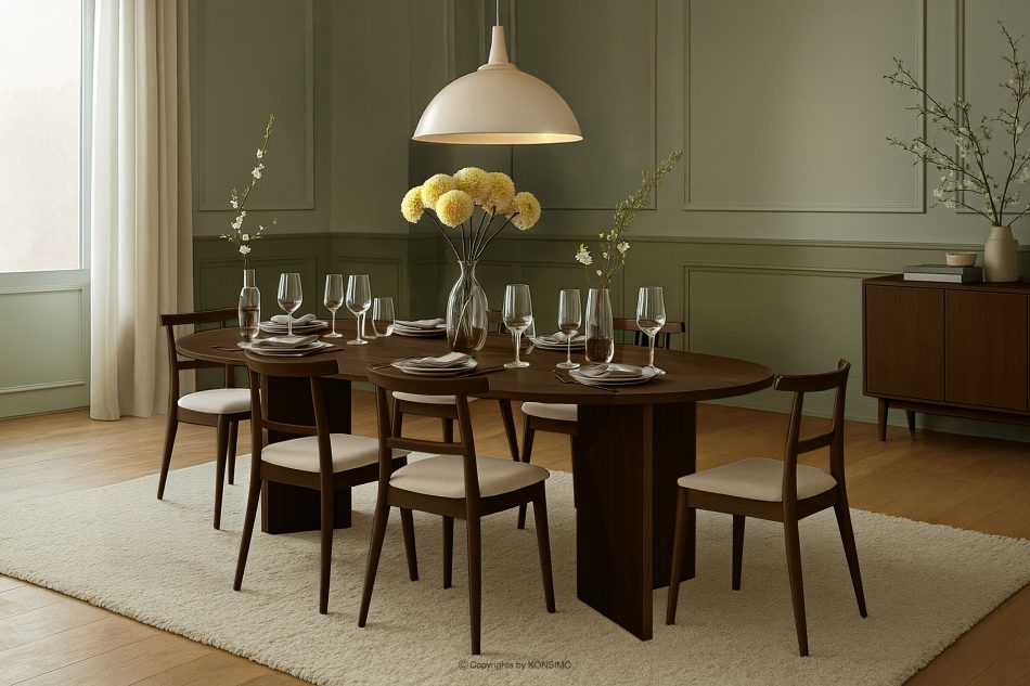 FABER Jedálenský stôl v modernom štýle tmavý orech tmavý orech - obrázok 12