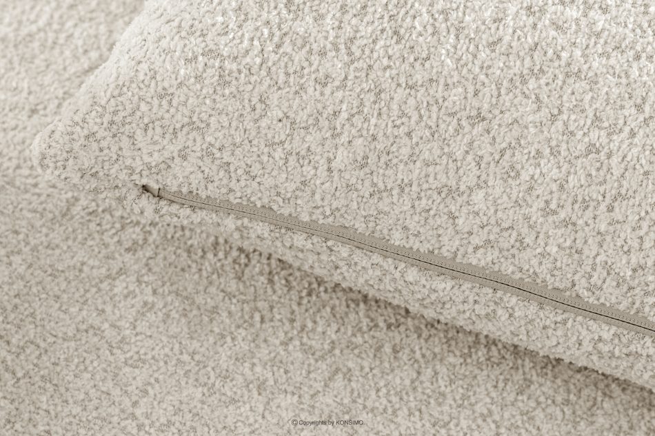 ELOSA Rohová pohovka Japandi z bouclé tkaniny pravá biela bílá - obrázok 10