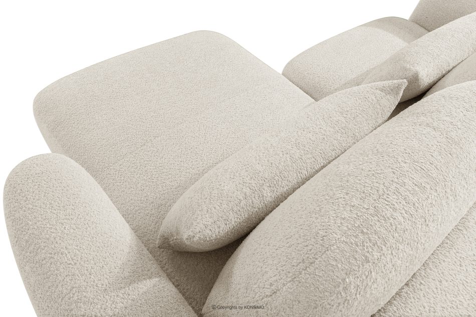 ELOSA Rohová pohovka Japandi z bouclé tkaniny pravá biela bílá - obrázok 11