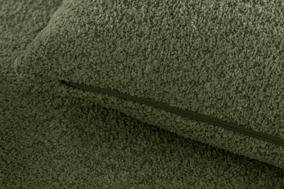 ELOSA Rohová sedačka v japonskom štýle z bouclé tkaniny pravá olivová olivová - obrázok 10