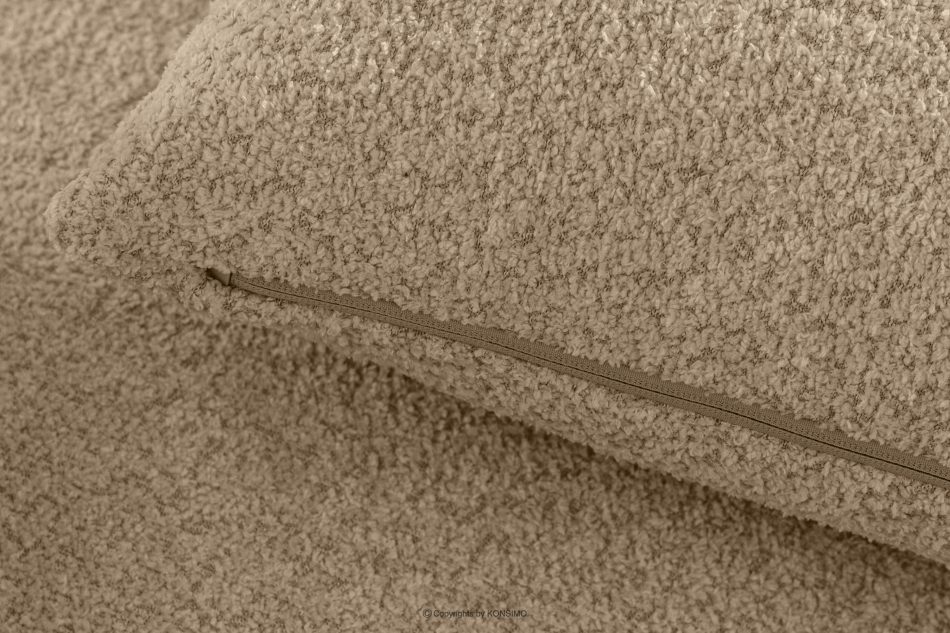 ELOSA Rohová pohovka Japandi z bouclé tkaniny pravá béžová béžová - obrázok 10