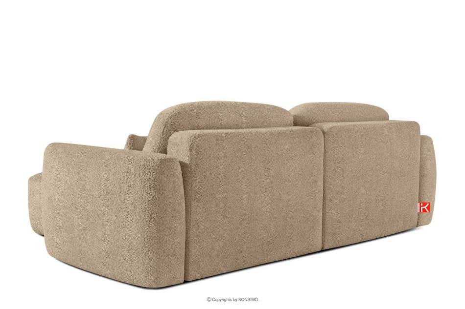 ELOSA Rohová pohovka Japandi z bouclé tkaniny ľavá béžová béžová - obrázok 5