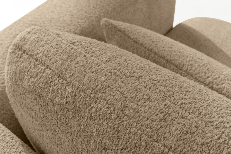 ELOSA Rohová pohovka Japandi z bouclé tkaniny ľavá béžová béžová - obrázok 9