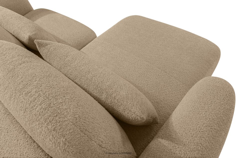 ELOSA Rohová pohovka Japandi z bouclé tkaniny ľavá béžová béžová - obrázok 11