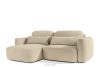 ELOSA Rohová pohovka Japandi z bouclé tkaniny ľavá svetlo béžová světle béžová - obrázok 4
