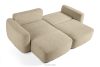 ELOSA Rohová pohovka Japandi z bouclé tkaniny ľavá svetlo béžová světle béžová - obrázok 5