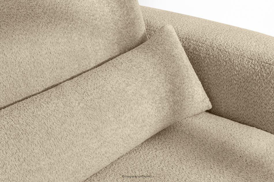 ELOSA Rohová pohovka Japandi z bouclé tkaniny ľavá svetlo béžová světle béžová - obrázok 8