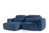 ELOSA Rohová sedačka v japonskom štýle z bouclé tkaniny ľavá tmavomodrá tmavě modrá - obrázok 4