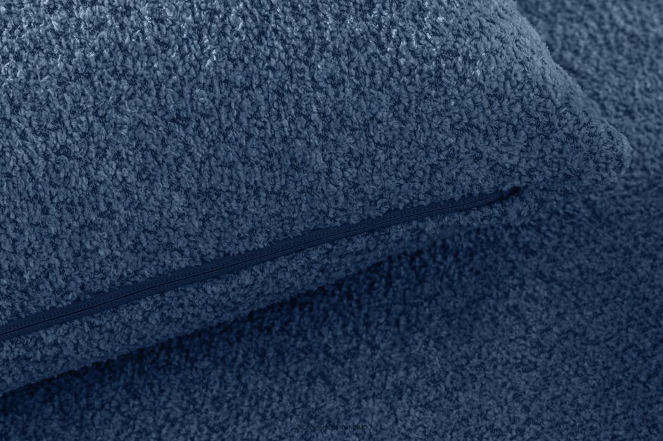 ELOSA Rohová sedačka v japonskom štýle z bouclé tkaniny ľavá tmavomodrá tmavě modrá - obrázok 10