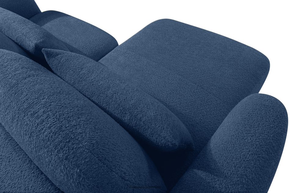 ELOSA Rohová sedačka v japonskom štýle z bouclé tkaniny ľavá tmavomodrá tmavě modrá - obrázok 11