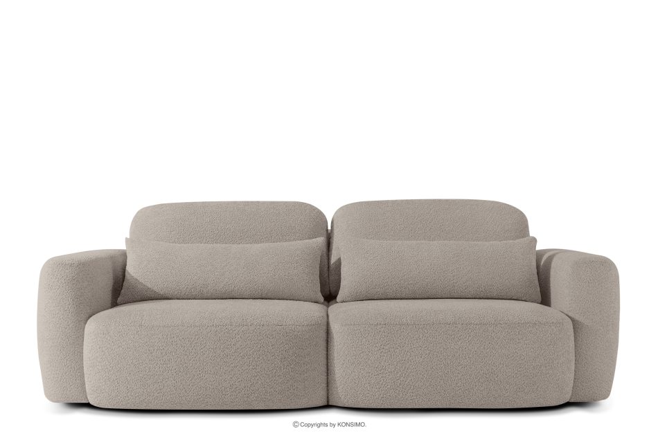 ELOSA Pohovka a kreslo Japandi v sivej bouclé látke šedá - obrázok 2