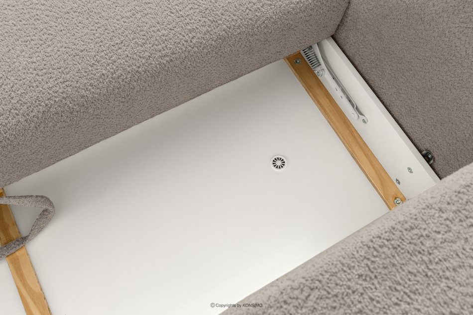 ELOSA Pohovka a kreslo Japandi v sivej bouclé látke šedá - obrázok 13