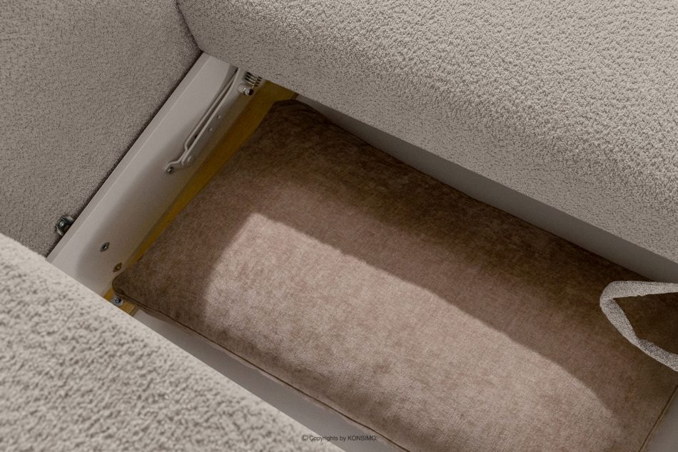 ELOSA Pohovka a kreslo Japandi v sivej bouclé látke šedá - obrázok 15