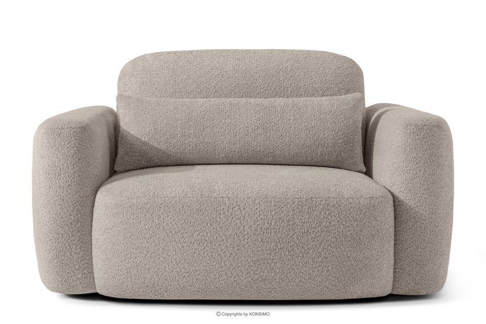 ELOSA Pohovka a kreslo Japandi v sivej bouclé látke šedá - obrázok 16