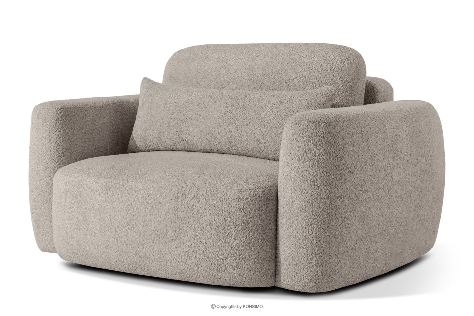 ELOSA Pohovka a kreslo Japandi v sivej bouclé látke šedá - obrázok 17